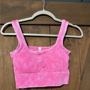 Zenana Outfitters Pink Ribbed bralette
